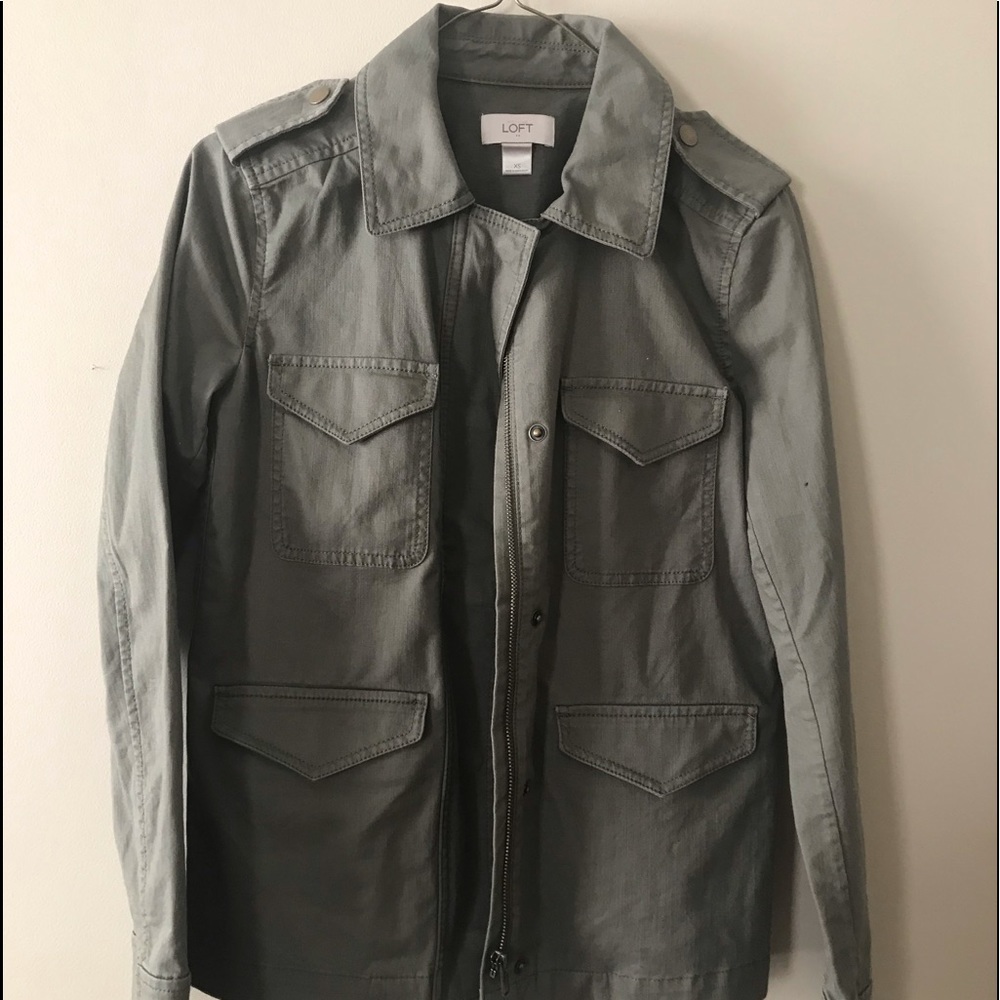 Olive green utility jacket